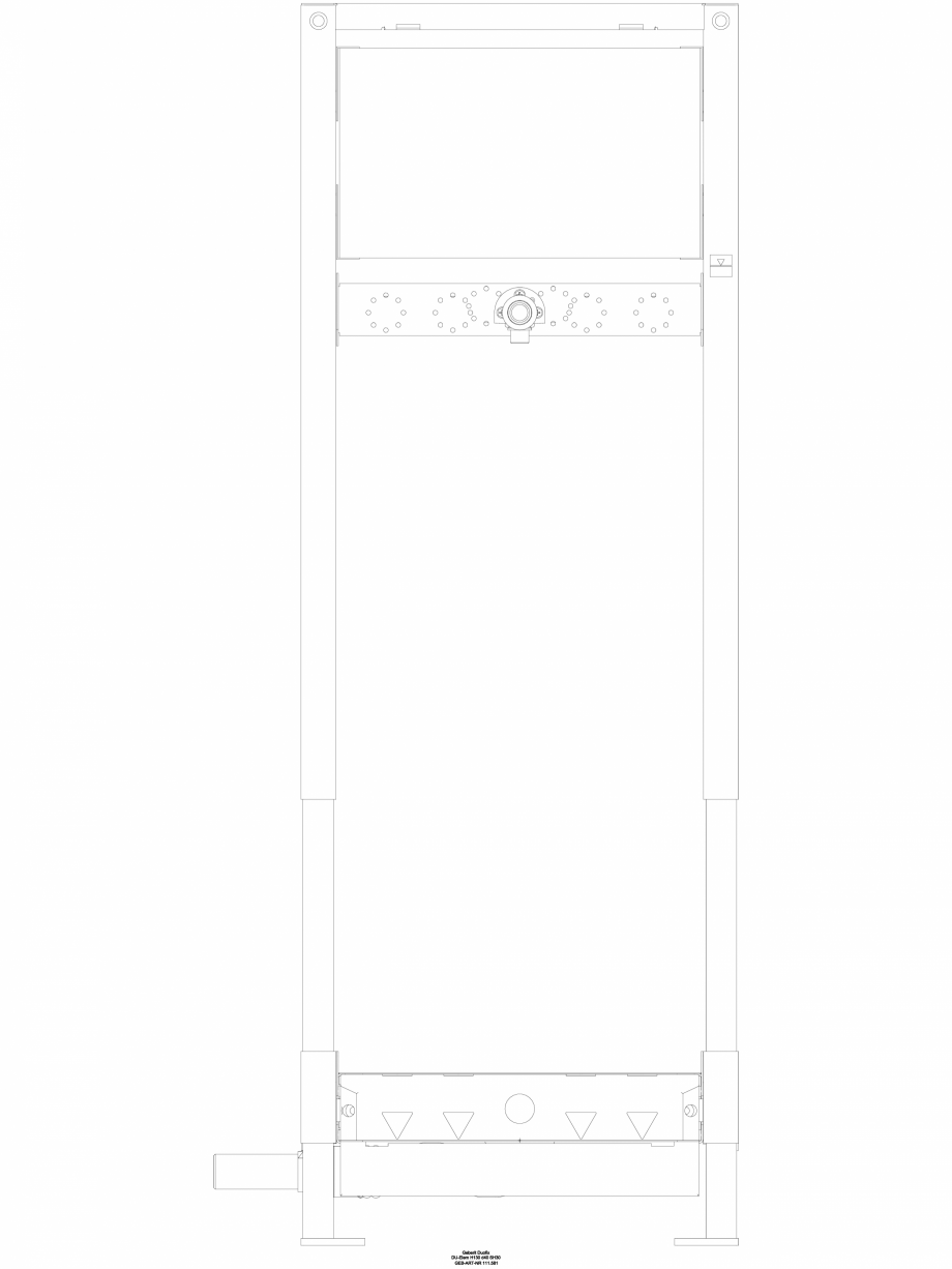 Pagina 1-CAD-DWG Element de instalare Geberit Duofix pentru dus, 130 cm, cu scurgere in perete, baterie cu...