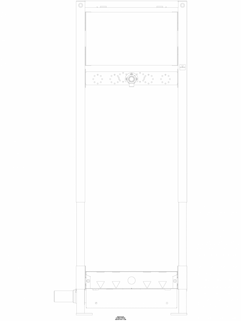 Pagina 1-CAD-DWG Element de instalare Geberit Duofix pentru dus, 130 cm, cu scurgere in perete, baterie cu...