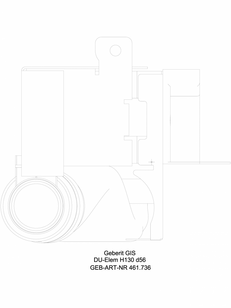 Pagina 1-CAD-DWG Element de instalare Geberit GIS pentru dus, cu scurgere in perete, pentru o inaltime a...
