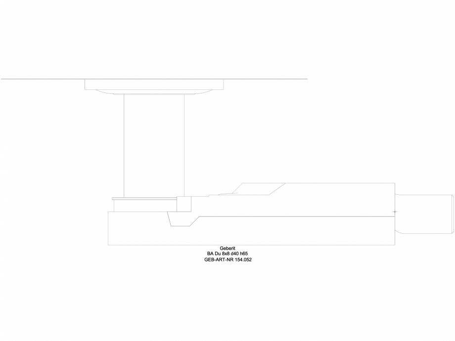 Pagina 1-CAD-DWG Scurgere prin pardoseala Geberit, pentru inaltimea sapei la admisie 65 - 90 mm cod 154.052...