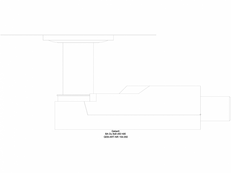 Pagina 1-CAD-DWG Scurgere prin pardoseala Geberit, pentru inaltimea sapei la admisie 90–220 mm cod 154....