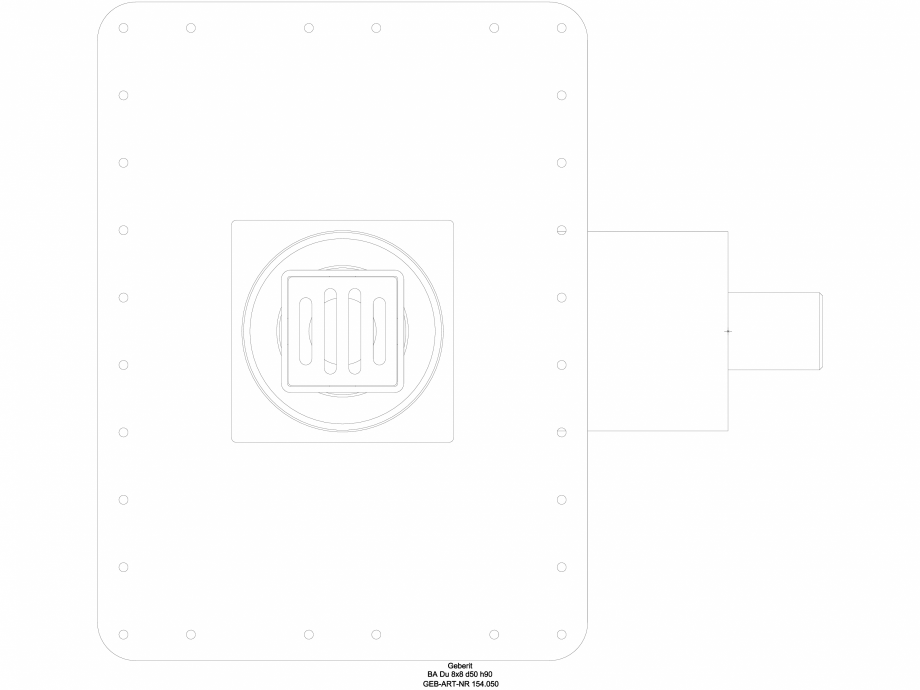 Pagina 1-CAD-DWG Scurgere prin pardoseala Geberit, pentru inaltimea sapei la admisie 90–220 mm 154.050....