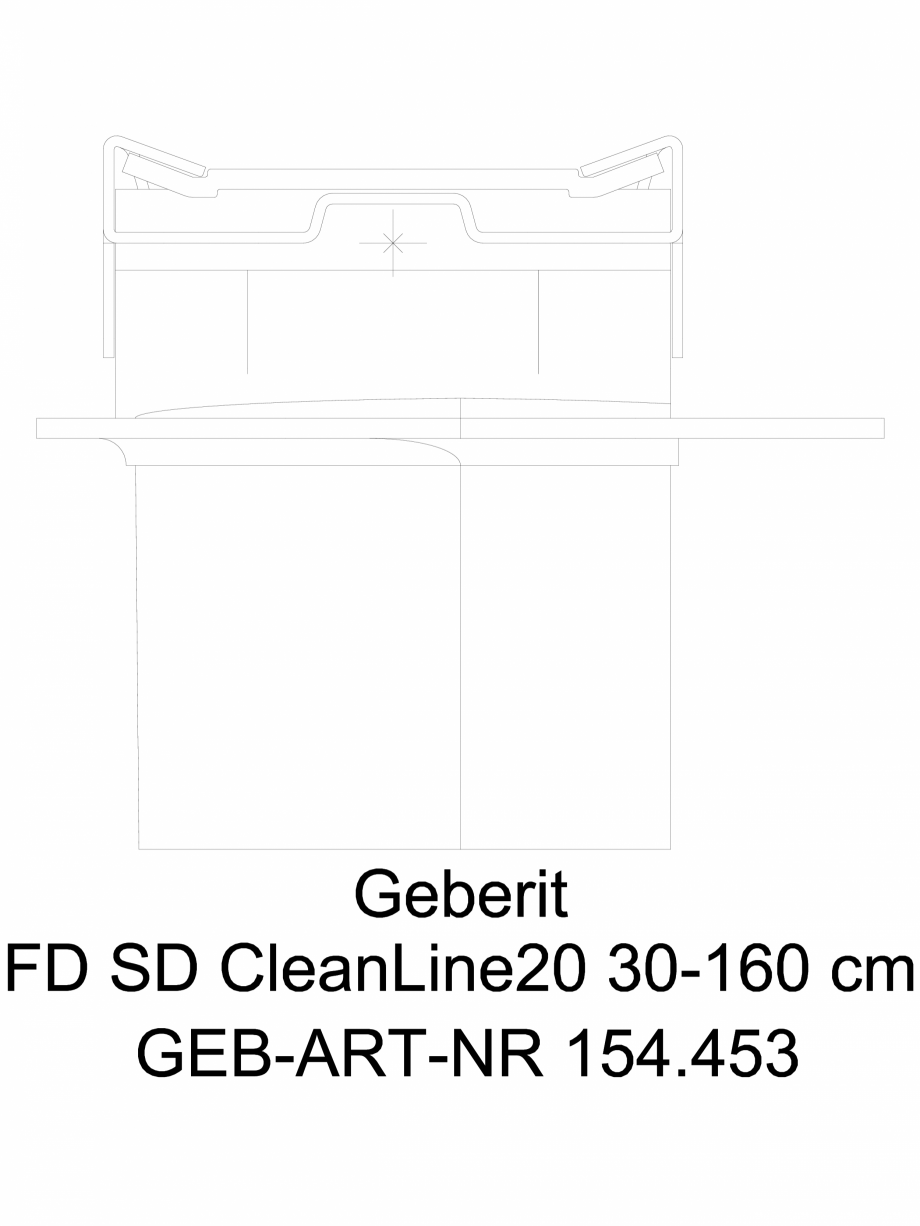 Pagina 1 - CAD-DWG Rigola pentru dus Geberit CleanLine20 cod 154.453.KS.1_L GEBERIT Detaliu de...