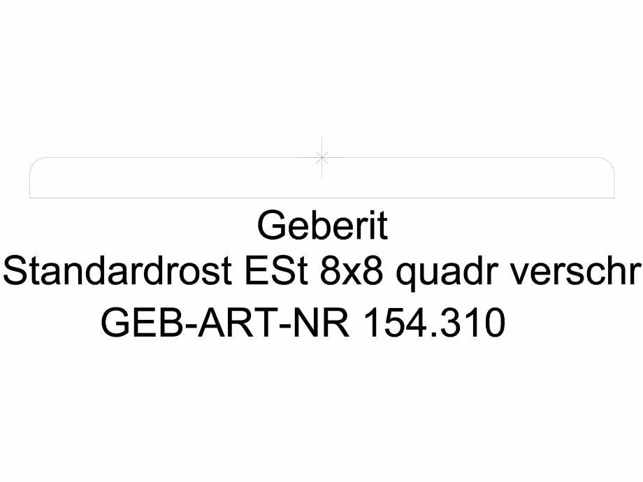 Pagina 1-CAD-DWG Gratar Geberit cu prindere prin insurubare, 8 x 8 cm cod 154.310.00.1_A GEBERIT Detaliu de...