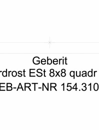 Gratar Geberit cu prindere prin insurubare, 8 x 8 cm cod 154.310.00.1_A