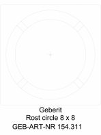 Geberit Designrost Circle, 8 x 8 cm cod 154.311.00.1_G GEBERIT