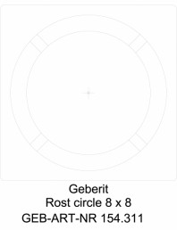 Geberit Designrost Circle, 8 x 8 cm cod 154.311.00.1_G