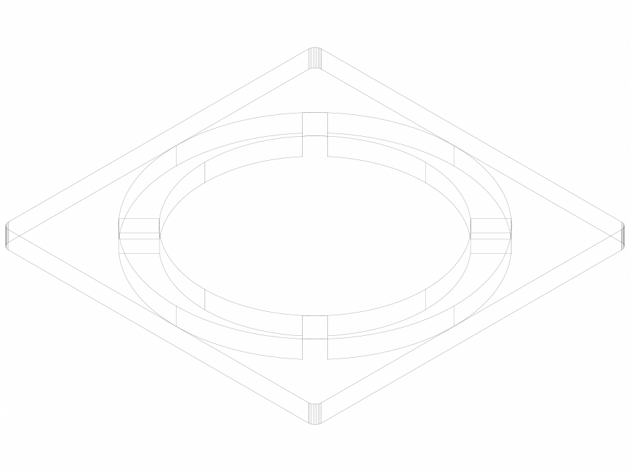 Pagina 1 - CAD-DWG Geberit Designrost Circle, 8 x 8 cm cod 154.311.00.1_P GEBERIT Detaliu de produs ...