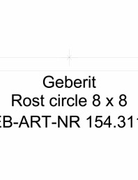 Geberit Designrost Circle, 8 x 8 cm cod 154.311.00.1_A