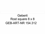 Geberit Designrost Square, 8 x 8 cm cod 154.312.00.1_L GEBERIT