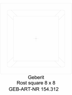 Geberit Designrost Square, 8 x 8 cm cod 154.312.00.1_G GEBERIT