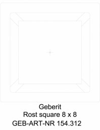Geberit Designrost Square, 8 x 8 cm cod 154.312.00.1_G