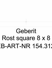 Geberit Designrost Square, 8 x 8 cm cod 154.312.00.1_A