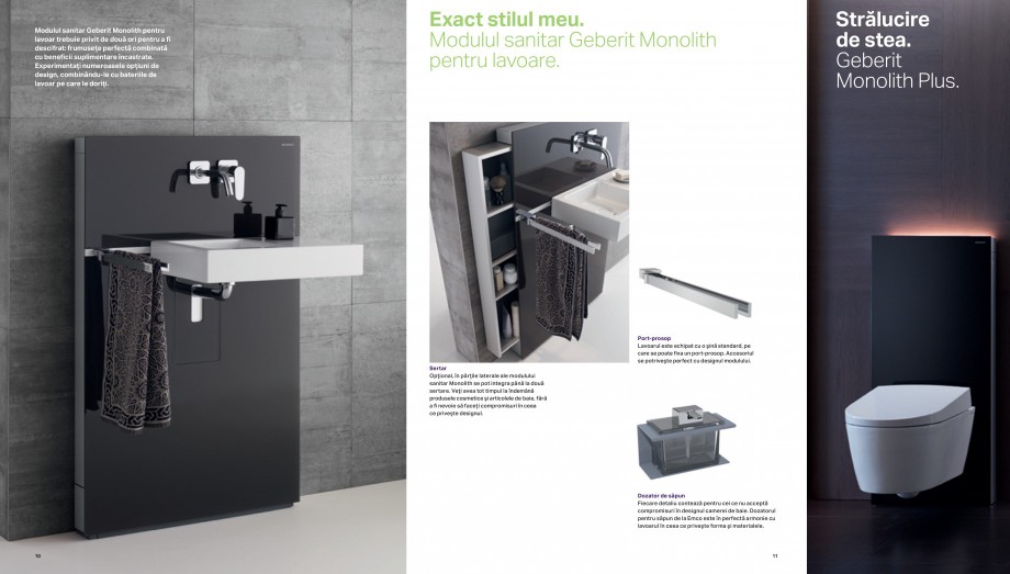 Pagina 6-Design inteligent pentru baie 2014 GEBERIT Scurgere in pardoseala Catalog, brosura Romana ...