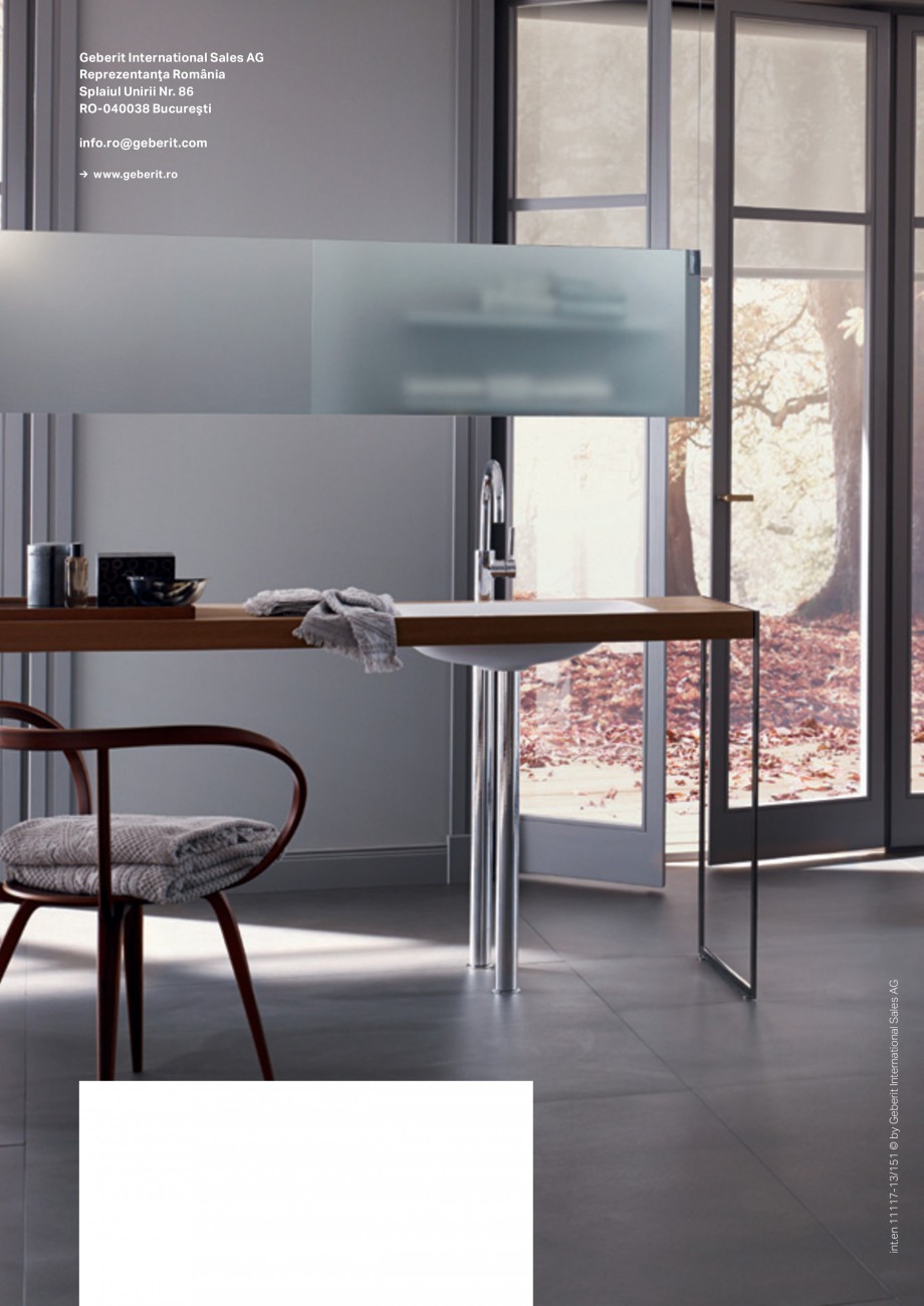 Pagina 19-Design inteligent pentru baie 2014 GEBERIT Scurgere in pardoseala Catalog, brosura Romana odul...
