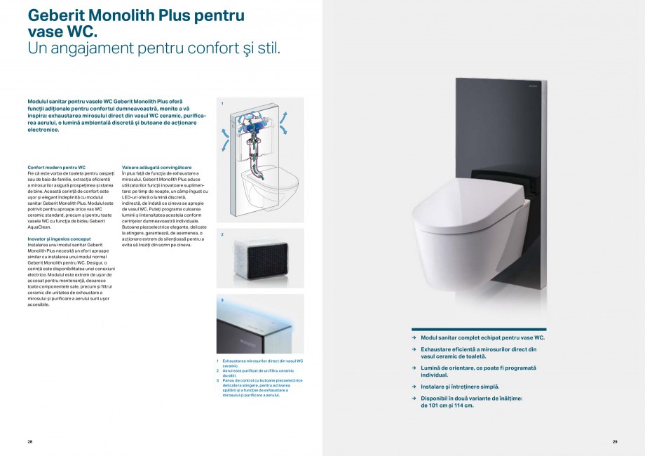 Pagina 15-Elemente de instalare GEBERIT Scurgere in perete Catalog, brosura Romana plet.
Tehnologie...