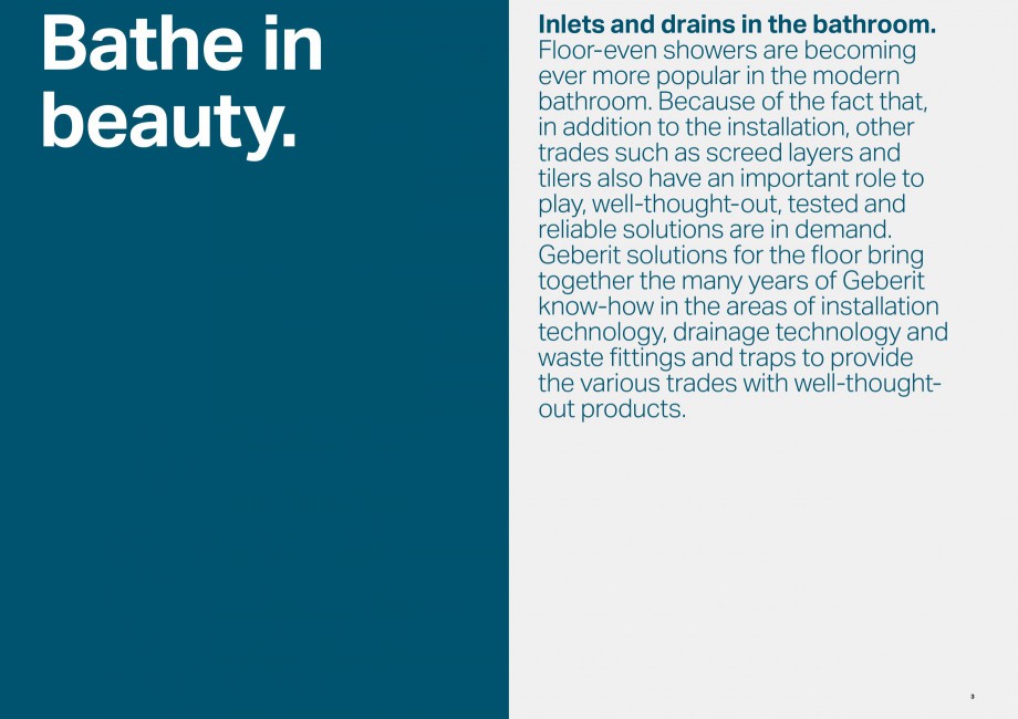 Pagina 2-Rigole si scurgeri de dus GEBERIT Scurgere in pardoseala Catalog, brosura Engleza  for shower with...