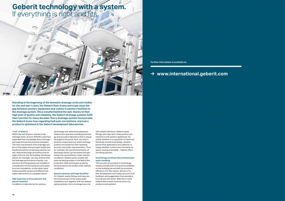 Pagina 10-Rigole si scurgeri de dus GEBERIT Scurgere in pardoseala Catalog, brosura Engleza illion times over....