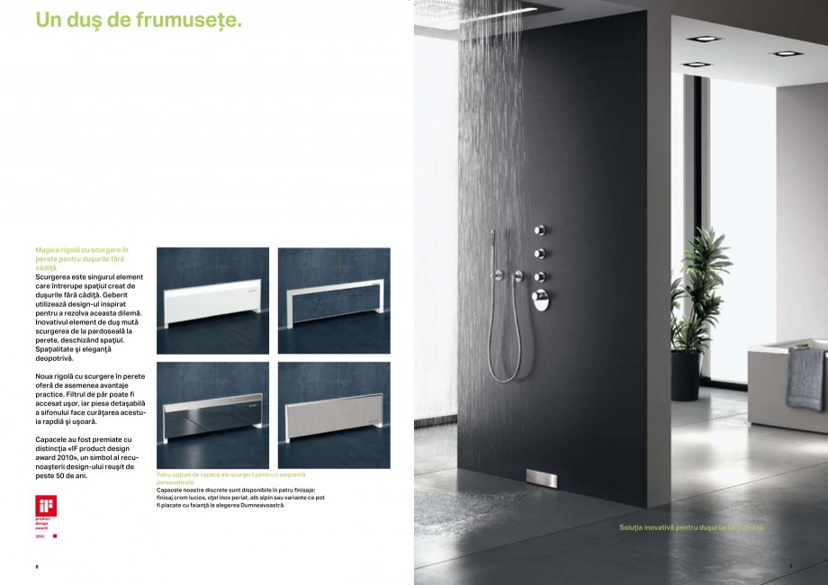 Pagina 4-Placerea pura a dusului - Rigole de dus GEBERIT Scurgere in pardoseala Catalog, brosura Romana t de ...