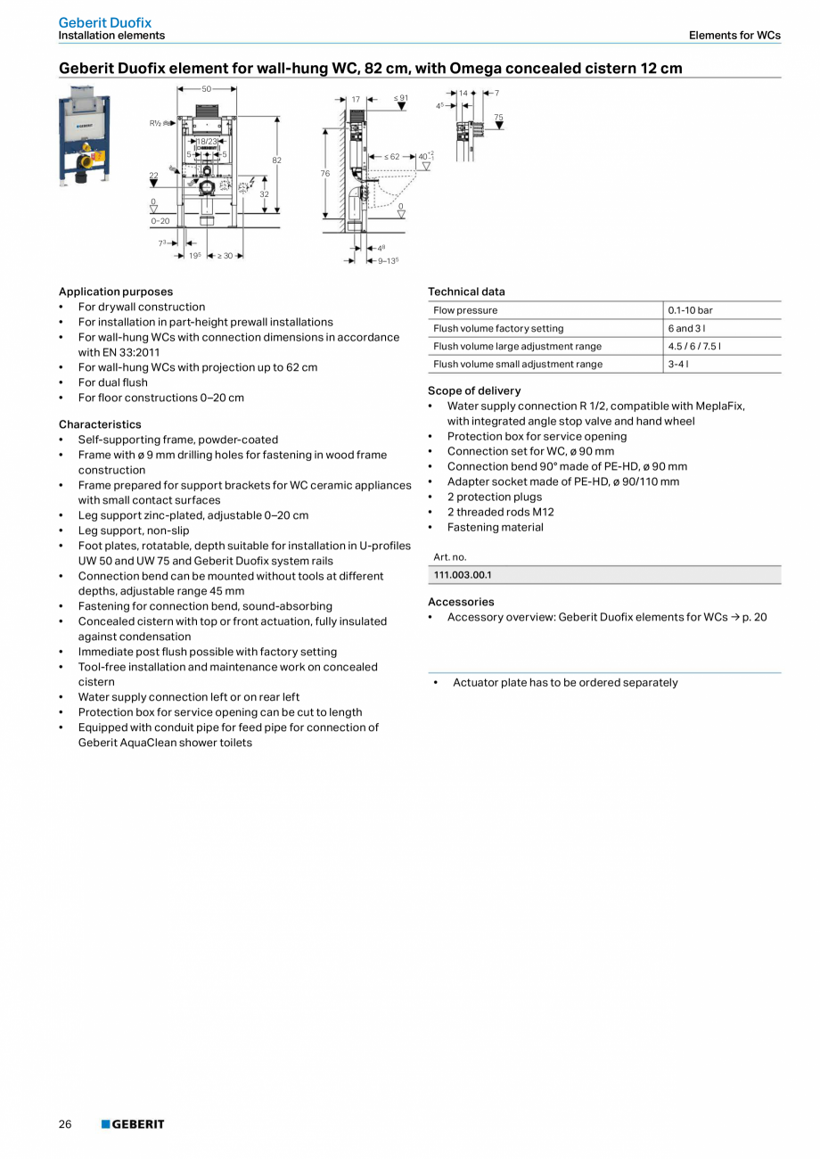 Pagina 26-Sisteme sanitare Geberit 2015-2016 GEBERIT Scurgere in pardoseala Catalog, brosura Engleza rview:...