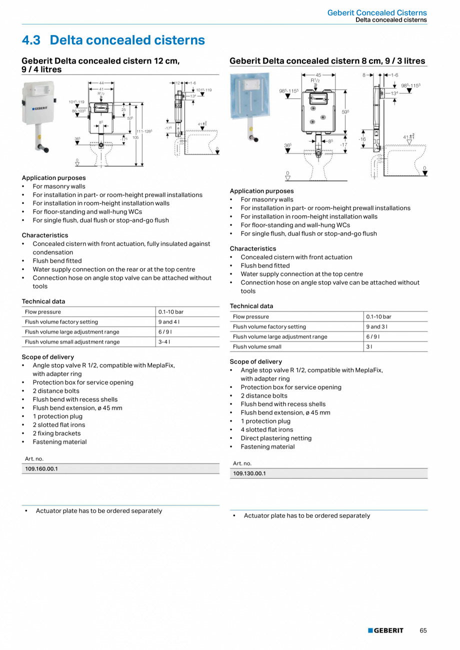 Pagina 65-Sisteme sanitare Geberit 2015-2016 GEBERIT Scurgere in pardoseala Catalog, brosura Engleza...