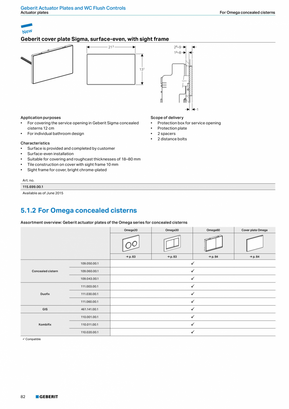 Pagina 82-Sisteme sanitare Geberit 2015-2016 GEBERIT Scurgere in pardoseala Catalog, brosura Engleza  profiles...