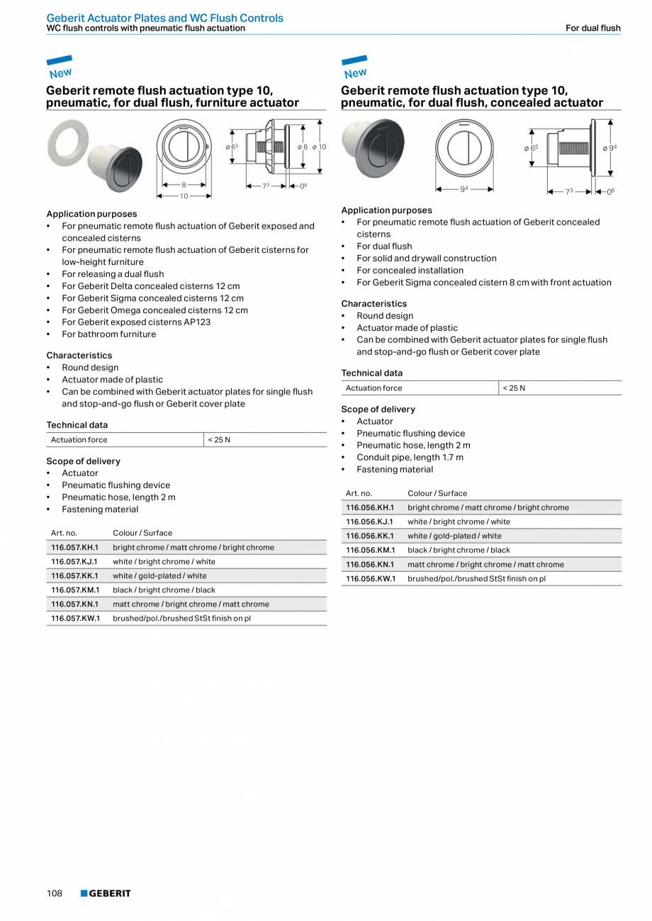 Pagina 108-Sisteme sanitare Geberit 2015-2016 GEBERIT Scurgere in pardoseala Catalog, brosura Engleza g Geberit...