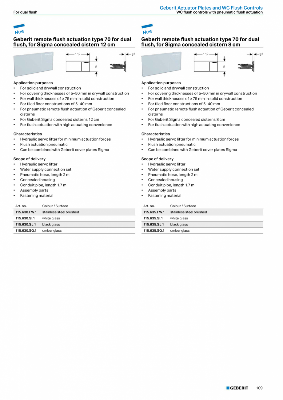 Pagina 109-Sisteme sanitare Geberit 2015-2016 GEBERIT Scurgere in pardoseala Catalog, brosura Engleza o open...