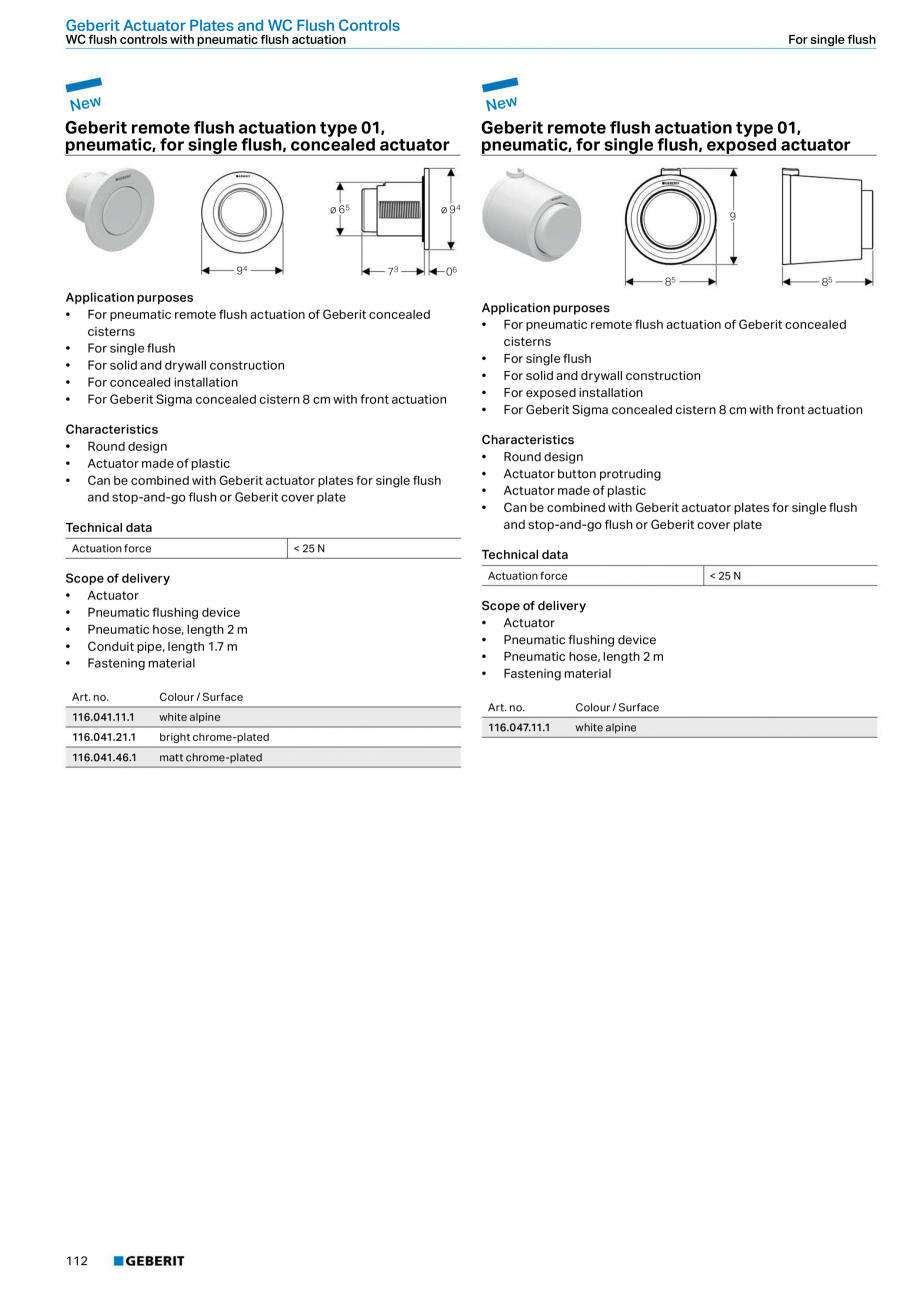 Pagina 112-Sisteme sanitare Geberit 2015-2016 GEBERIT Scurgere in pardoseala Catalog, brosura Engleza  made of ...