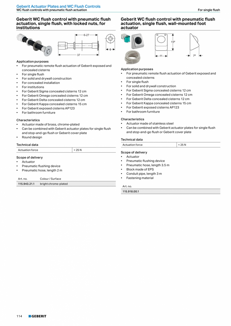 Pagina 114-Sisteme sanitare Geberit 2015-2016 GEBERIT Scurgere in pardoseala Catalog, brosura Engleza ation,...
