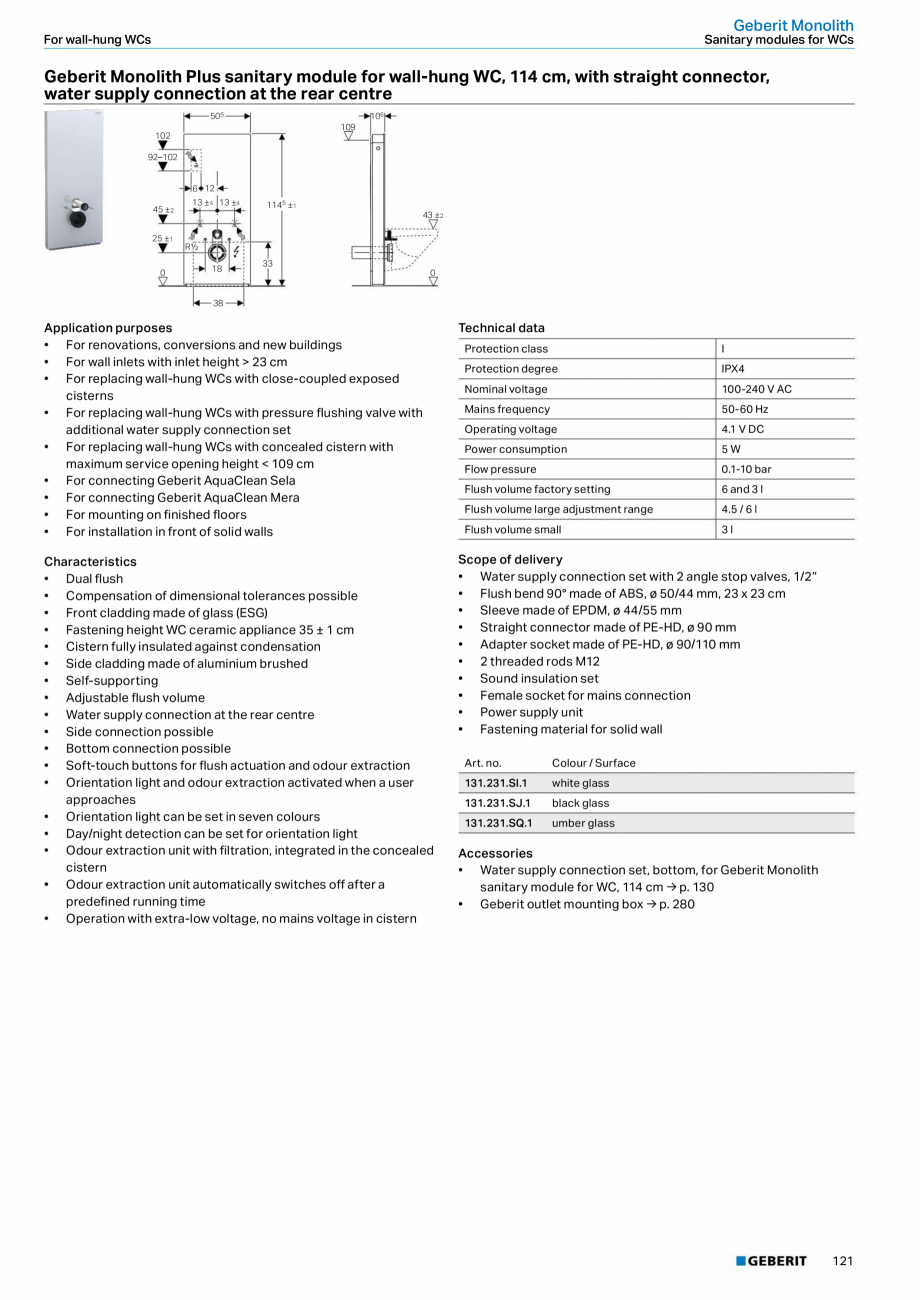 Pagina 121-Sisteme sanitare Geberit 2015-2016 GEBERIT Scurgere in pardoseala Catalog, brosura Engleza lume...
