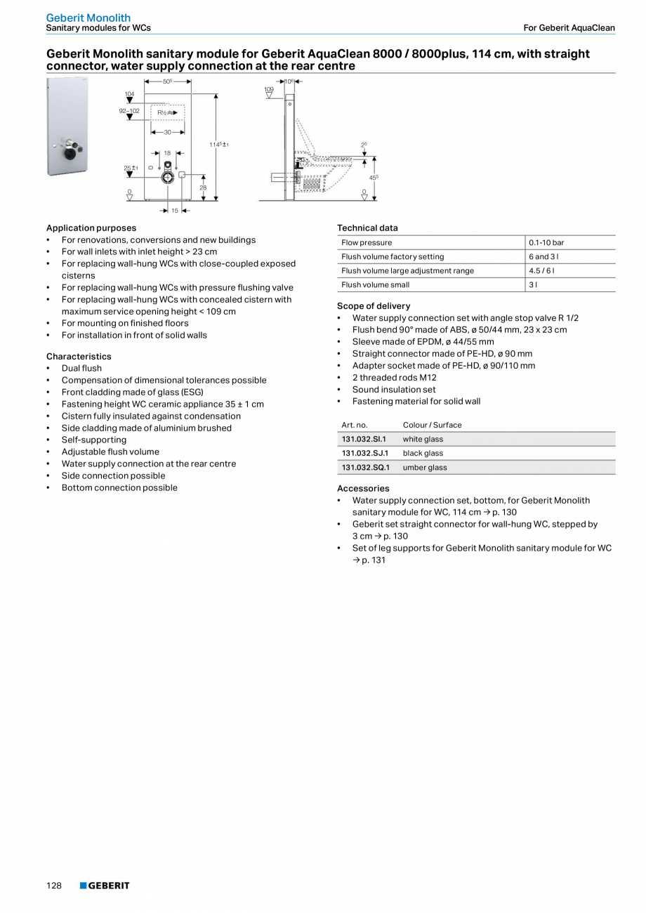 Pagina 128-Sisteme sanitare Geberit 2015-2016 GEBERIT Scurgere in pardoseala Catalog, brosura Engleza ü

ü
...