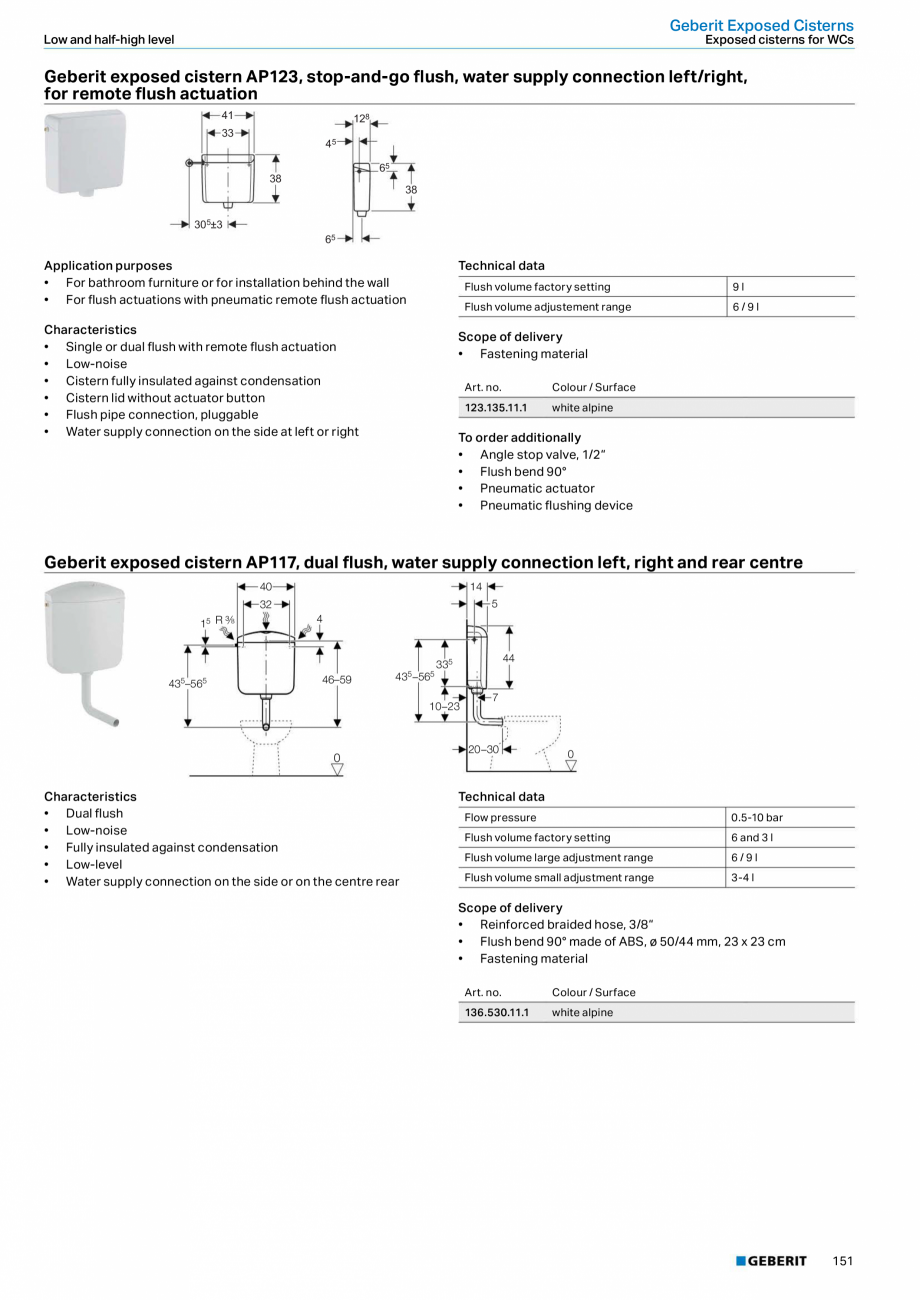 Pagina 151-Sisteme sanitare Geberit 2015-2016 GEBERIT Scurgere in pardoseala Catalog, brosura Engleza...