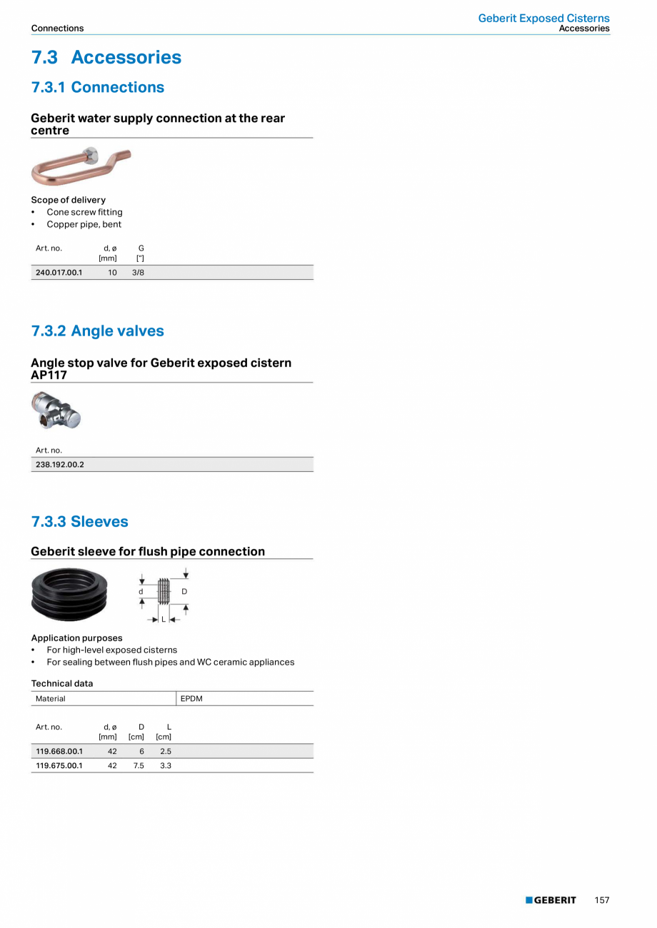 Pagina 157-Sisteme sanitare Geberit 2015-2016 GEBERIT Scurgere in pardoseala Catalog, brosura Engleza l with...