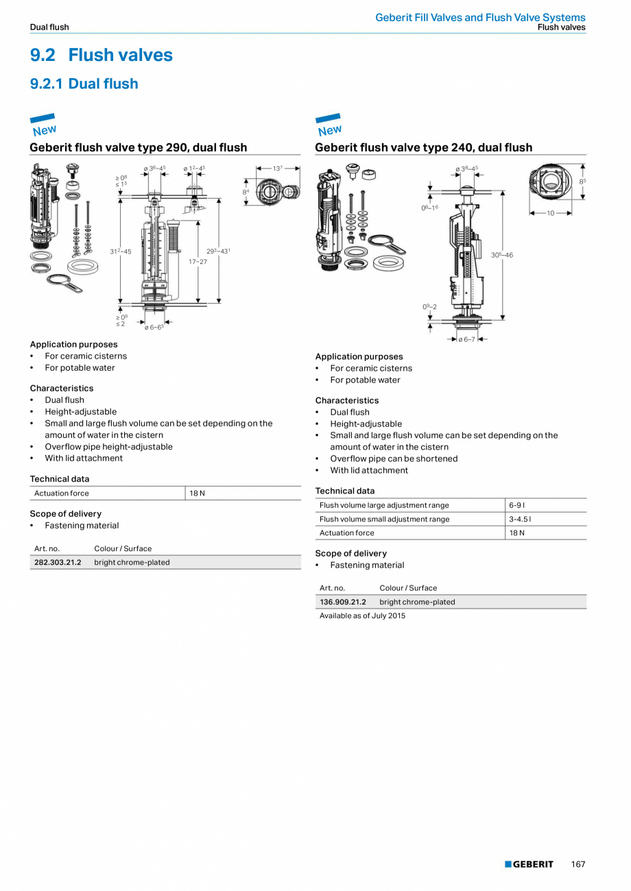 Pagina 167-Sisteme sanitare Geberit 2015-2016 GEBERIT Scurgere in pardoseala Catalog, brosura Engleza suitable ...