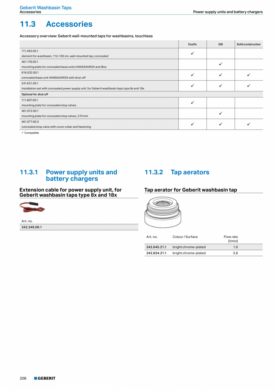 Pagina 208-Sisteme sanitare Geberit 2015-2016 GEBERIT Scurgere in pardoseala Catalog, brosura Engleza ith...