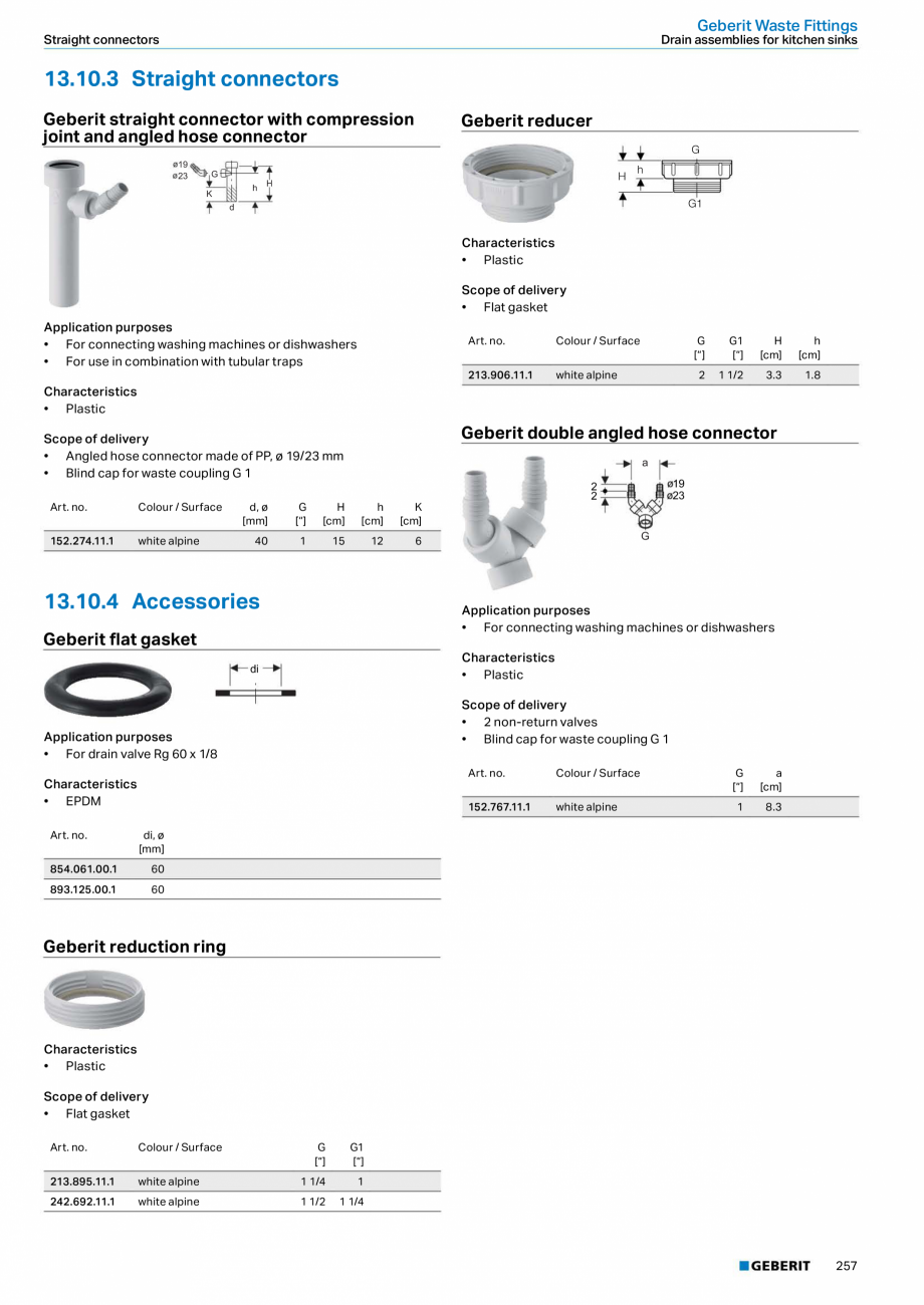 Pagina 257-Sisteme sanitare Geberit 2015-2016 GEBERIT Scurgere in pardoseala Catalog, brosura Engleza ed...