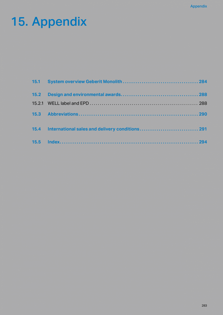 Pagina 283-Sisteme sanitare Geberit 2015-2016 GEBERIT Scurgere in pardoseala Catalog, brosura Engleza  the...