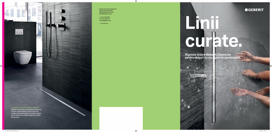 Pagina 1-Rigole liniare pentru dusuri fara cadita GEBERIT CleanLine Catalog, brosura Romana Geberit...