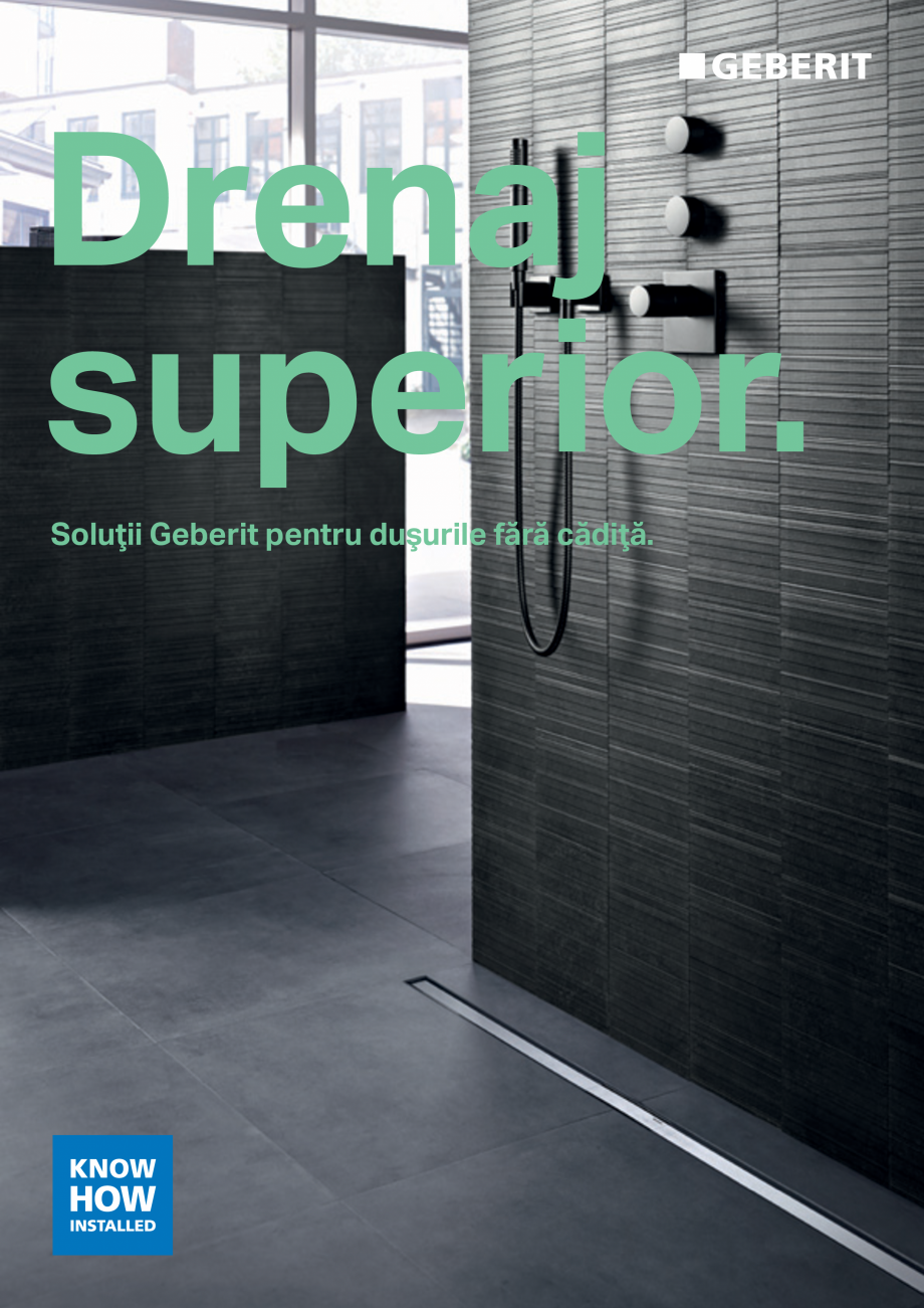 Pagina 1-Solutii Geberit pentru dusurile fara cadita GEBERIT CleanLine Catalog, brosura Romana Drenaj...
