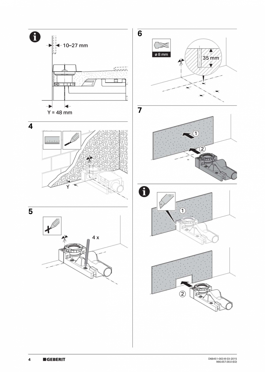 Pagina 4-Rigole liniare pentru dusuri fara cadita - instalare capac GEBERIT CleanLine Instructiuni montaj,...