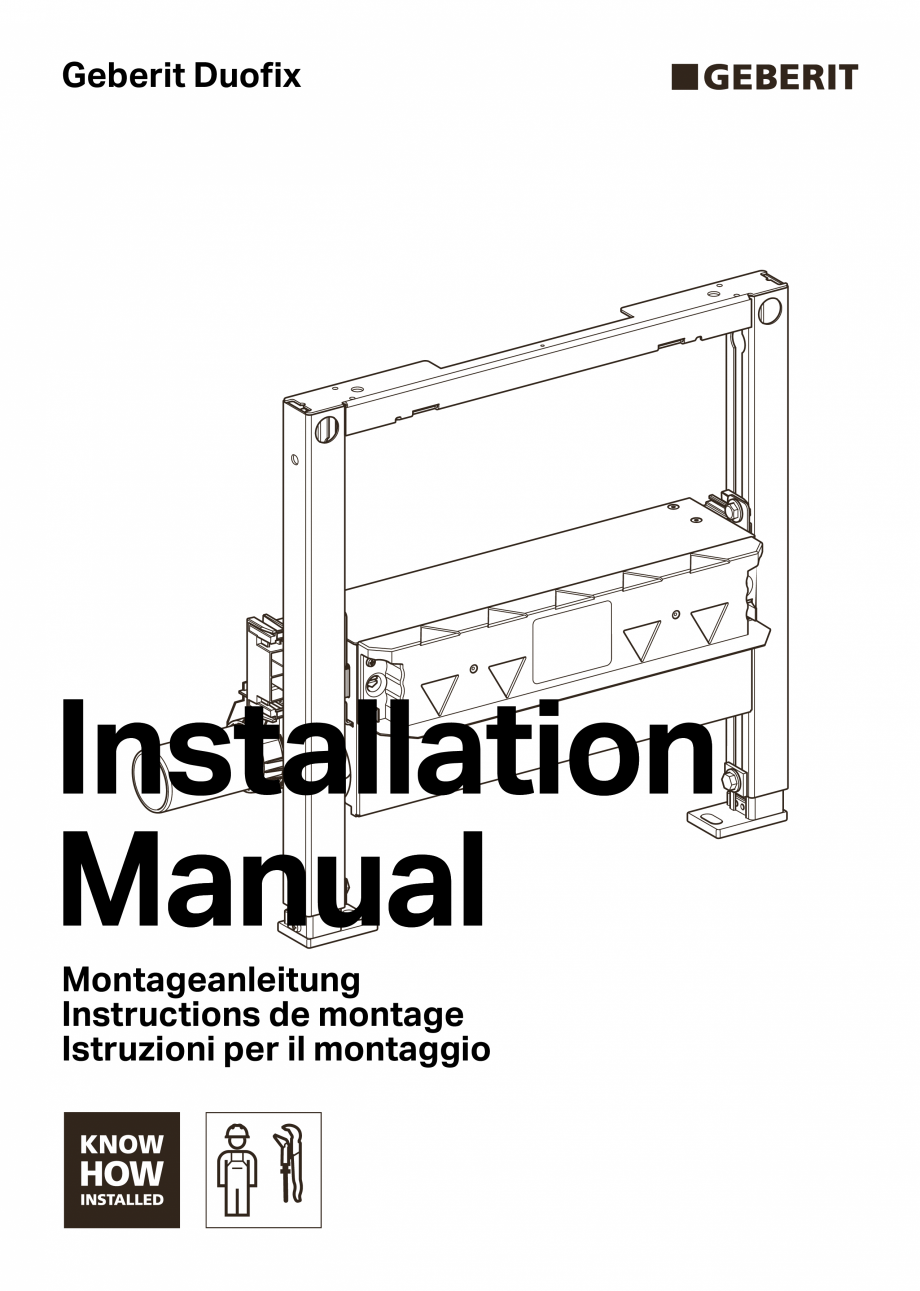 Pagina 1 - Manual de instalare pentru element de instalare Geberit Duofix pentru dus, 50 cm GEBERIT ...