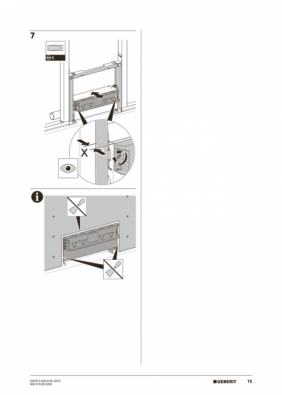 Pagina 15 - Manual de instalare pentru element de instalare Geberit Duofix pentru dus, 50 cm GEBERIT...