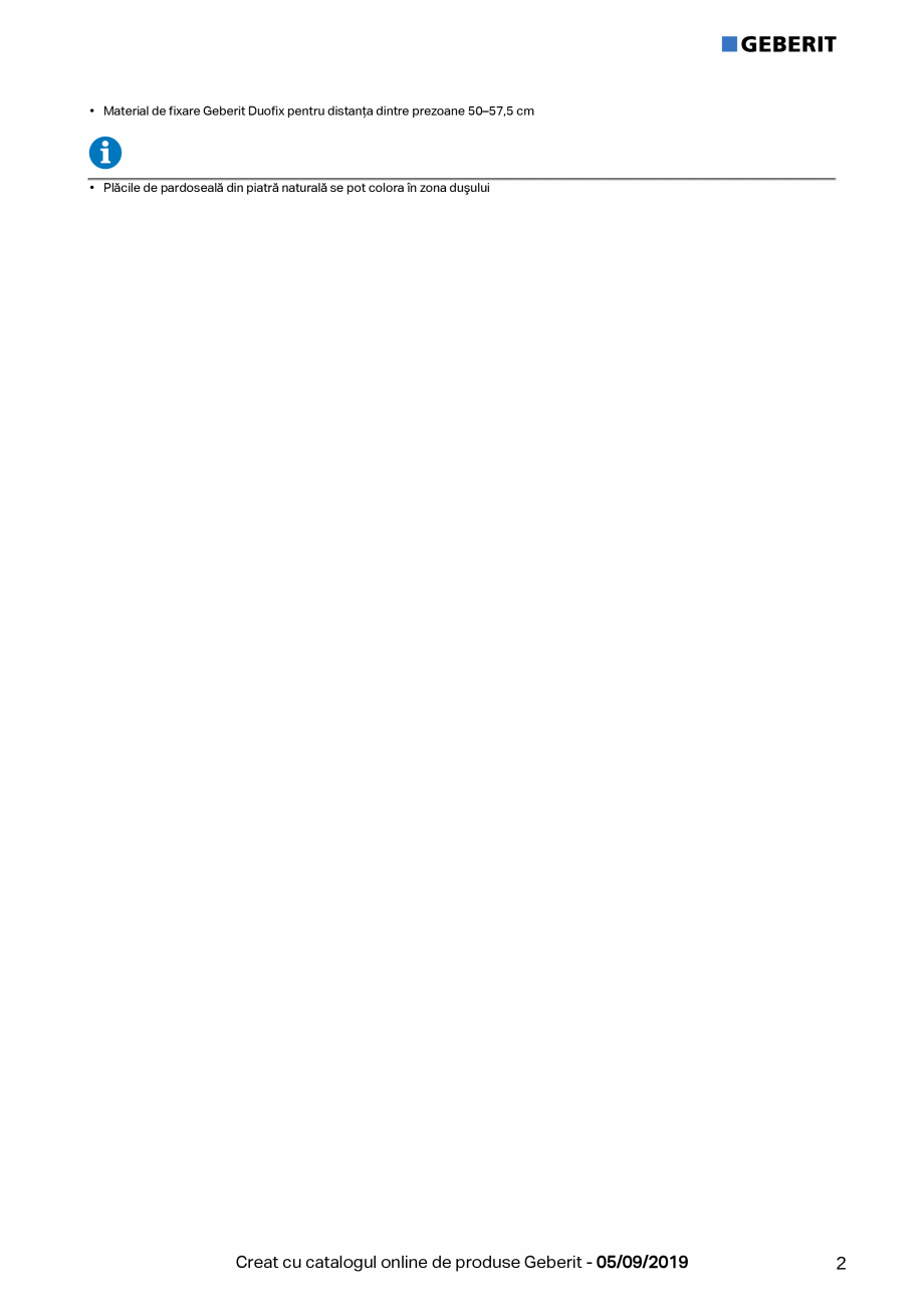 Pagina 2-Element de instalare Geberit Duofix pentru dus, 130 cm, cu scurgere in perete, baterie cu montaj pe ...