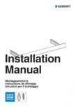 Manual de instalare pentru set gata de instalare Geberit pentru scurgere in perete pe care se
