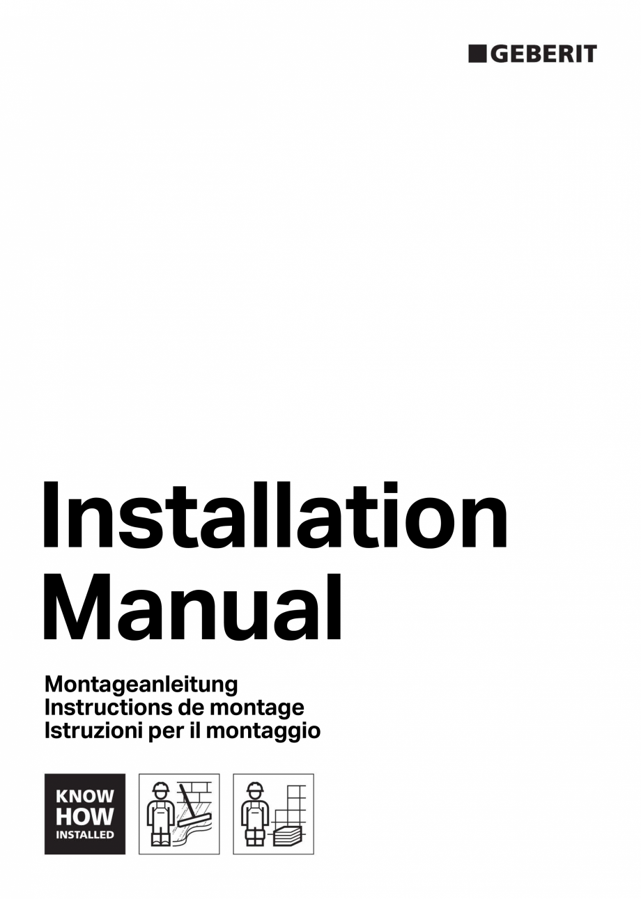 Pagina 1 - Instructiuni pentru instalare - Kit de instalare Geberit pentru rigole pentru dus din...