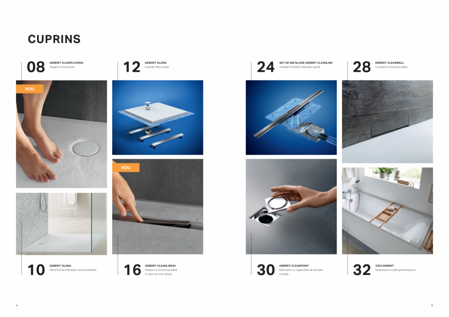 Pagina 3-Solutii pentru dus - pentru toate cerintele clientului GEBERIT Catalog, brosura Romana  FUNCȚIONAL
...