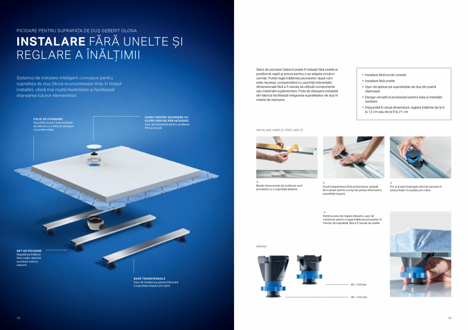Pagina 7-Solutii pentru dus - pentru toate cerintele clientului GEBERIT Catalog, brosura Romana țelor de...