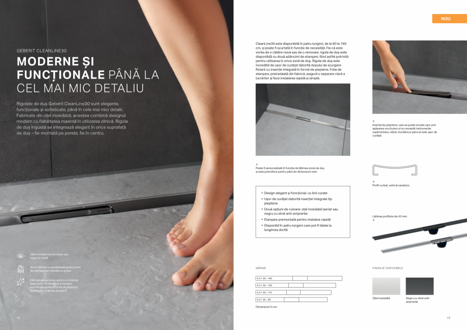 Pagina 9-Solutii pentru dus - pentru toate cerintele clientului GEBERIT Catalog, brosura Romana nșare,...