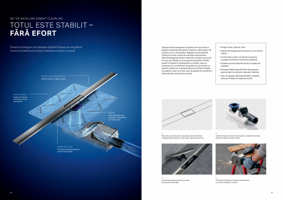 Pagina 13-Solutii pentru dus - pentru toate cerintele clientului GEBERIT Catalog, brosura Romana facilitează ...